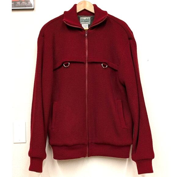 Outdoor Exchange Red Knit sweater jacket - Picture 1 of 5